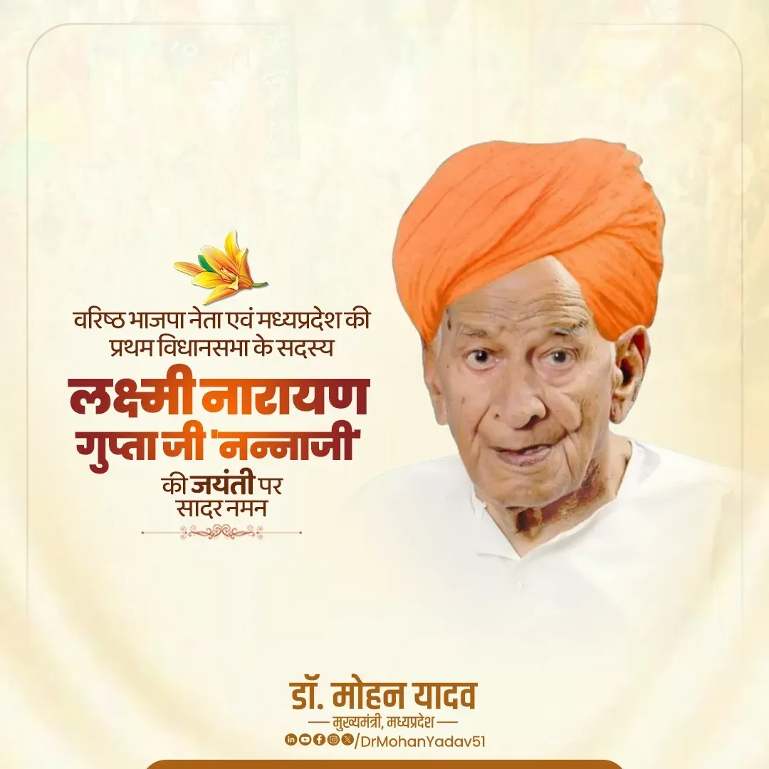 CM Mohan Yadav Pays Tribute to BJP Veteran Nannaji on Birth Anniversary