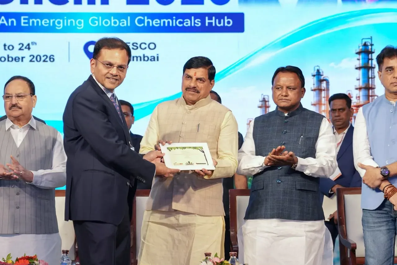 CM Mohan Yadav pitches MP at India Chem 2026 in Mumbai