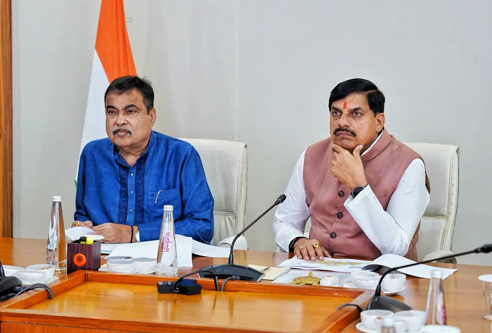 CM Mohan Yadav Reviews MP Highway Projects With Gadkari