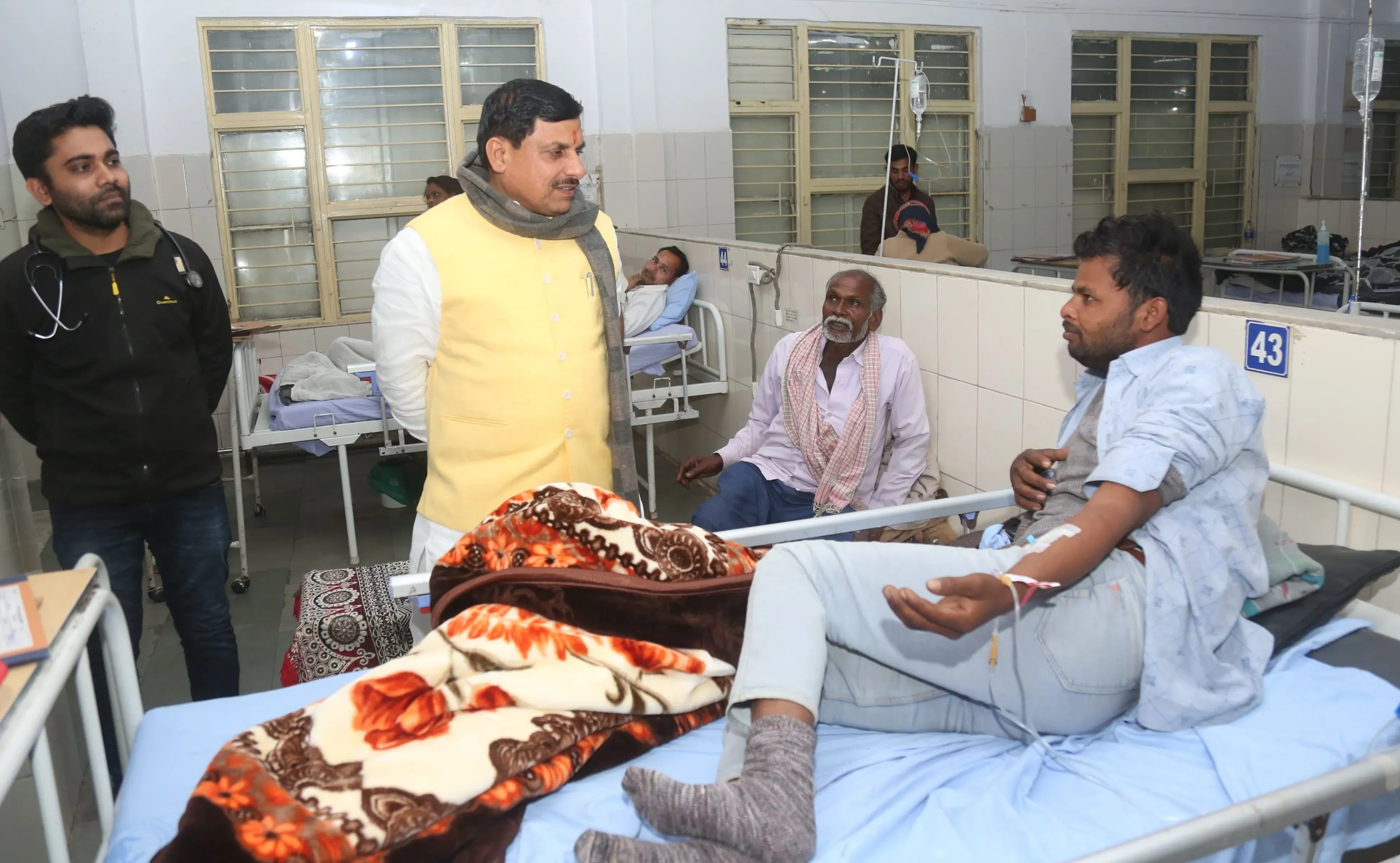 Unexpected Night Visit by CM Mohan Yadav to Cancer Hospital