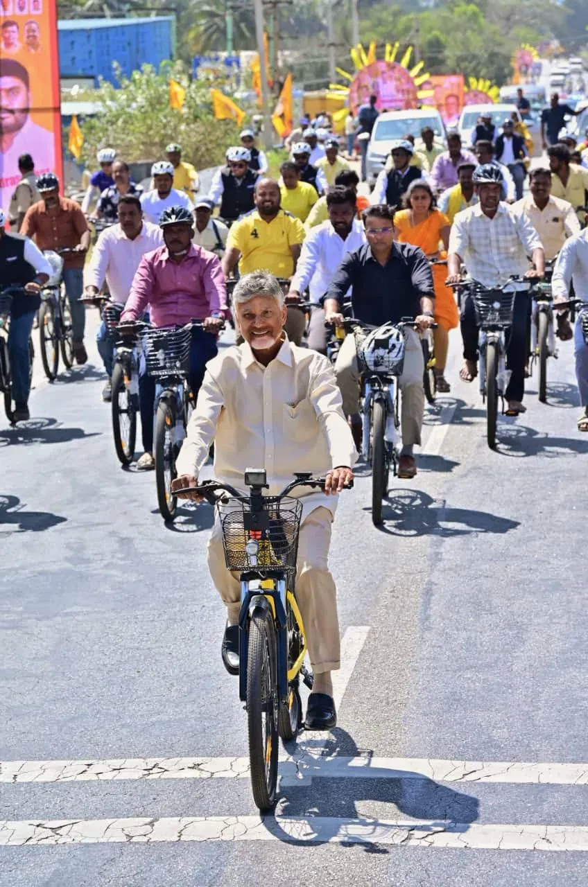 CM Naidu Marks World Bicycle Day, Hails Green Mobility Push