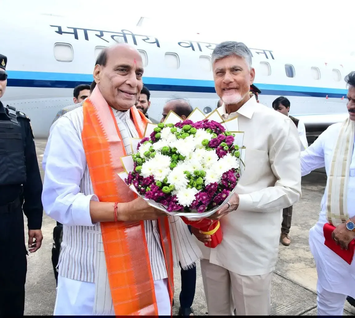 CM Naidu Wishes Defence Minister Rajnath Singh on Birthday