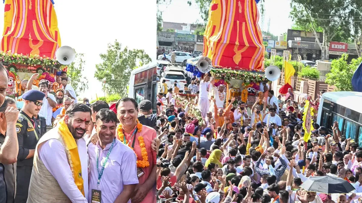 CM Nayab Saini attends Jagannath Rath Yatra in Rajpura