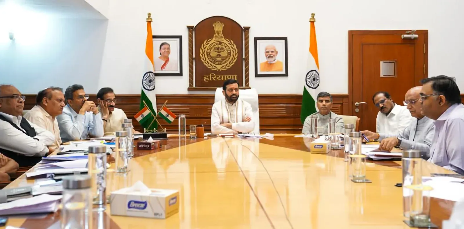 CM Nayab Saini Chairs HTET Review Meet for Fair Exam
