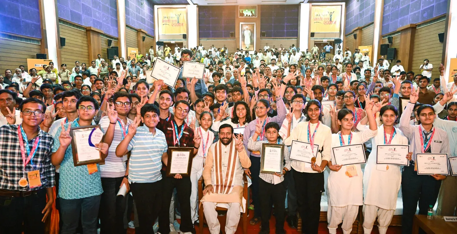 CM Nayab Saini Honours Meritorious Students at MDU Rohtak