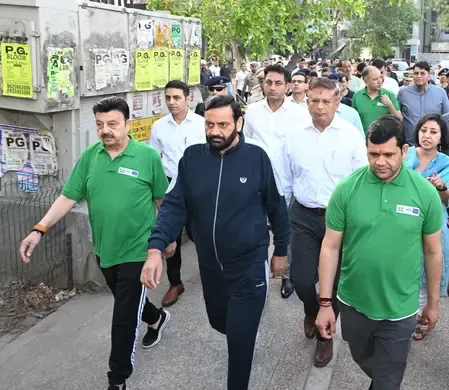 Haryana Chief Minister Nayab Saini Evaluates Gurugram's Inaugural 'Complete Streets' Project