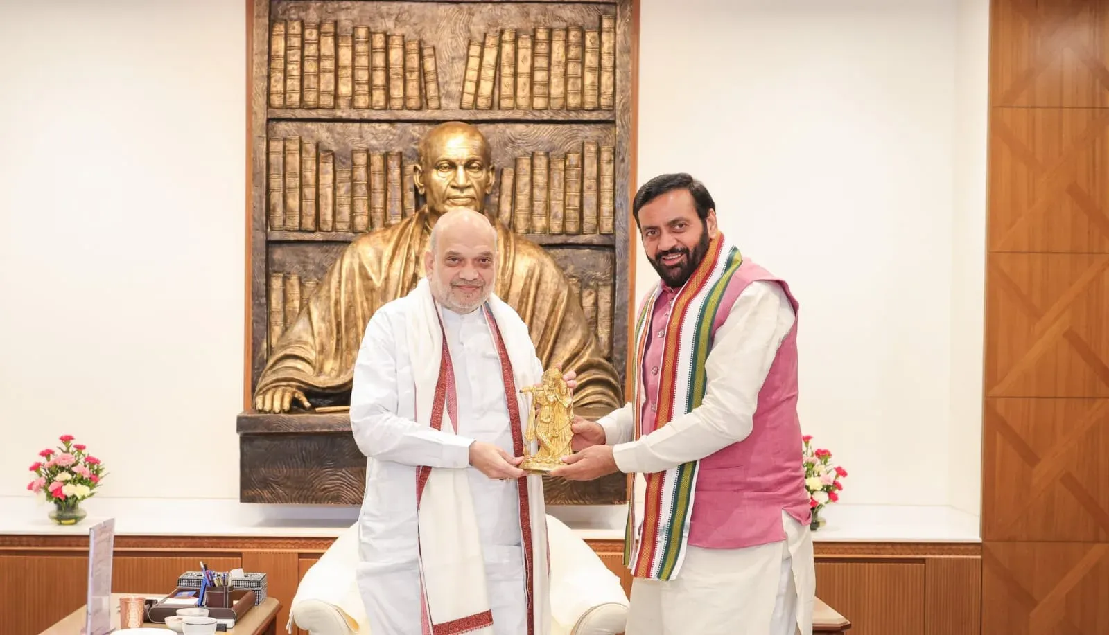 CM Nayab Saini meets Amit Shah, discusses Haryana development