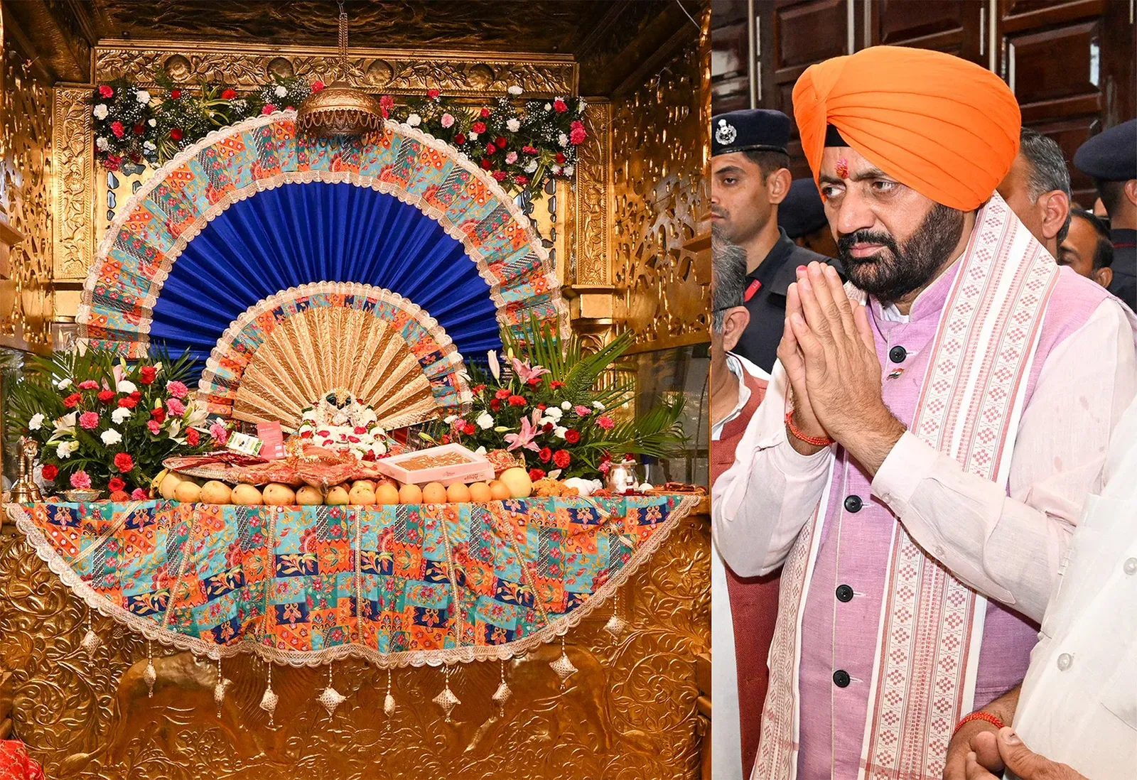 CM Nayab Saini Offers Prayers at Mata Bhadrakali Temple in Punjab