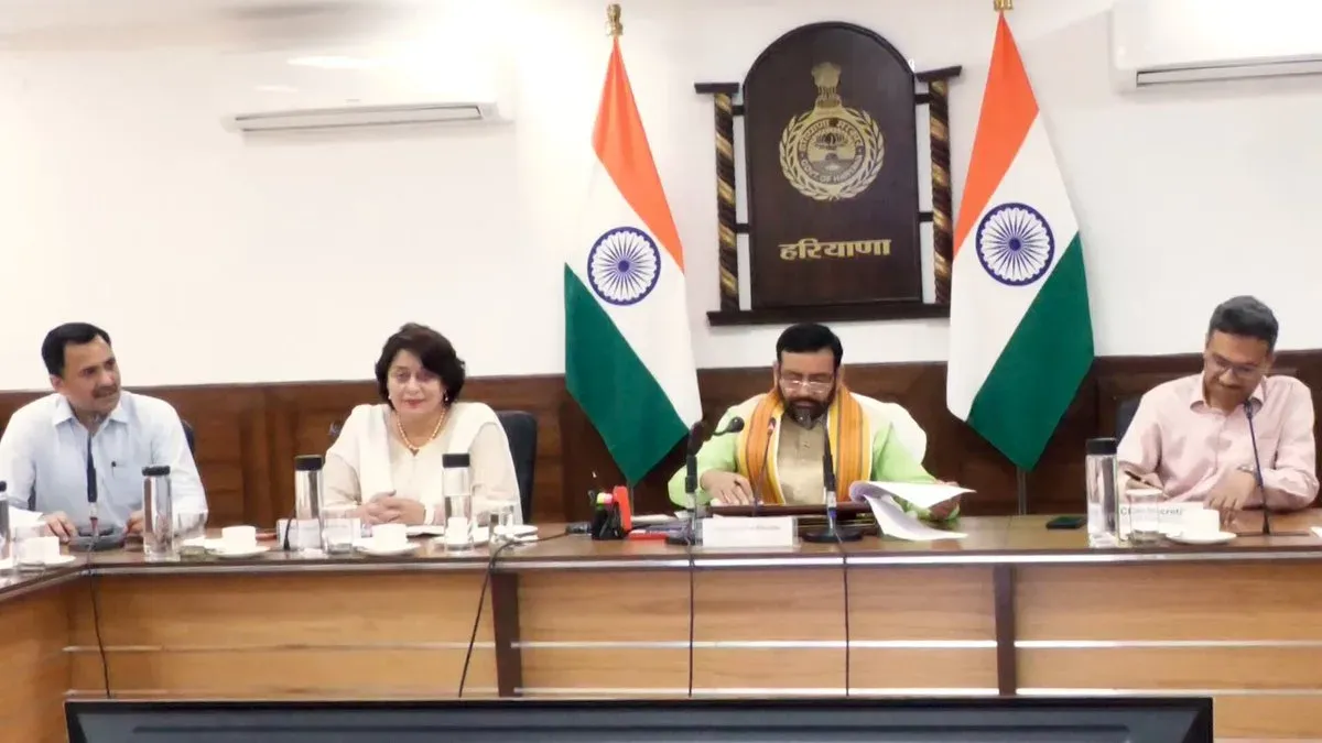 CM Nayab Saini Reviews Revenue Welfare Schemes With District Officials