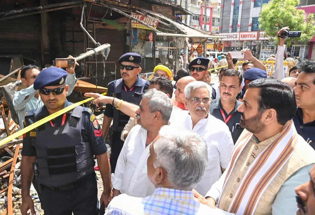 CM Nayab Saini Visits Rohtak Fire Victims, Vows State Support