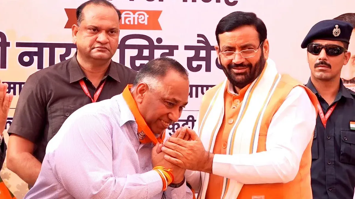 CM Nayab Saini Welcomes Valmiki Community From Punjab Into BJP