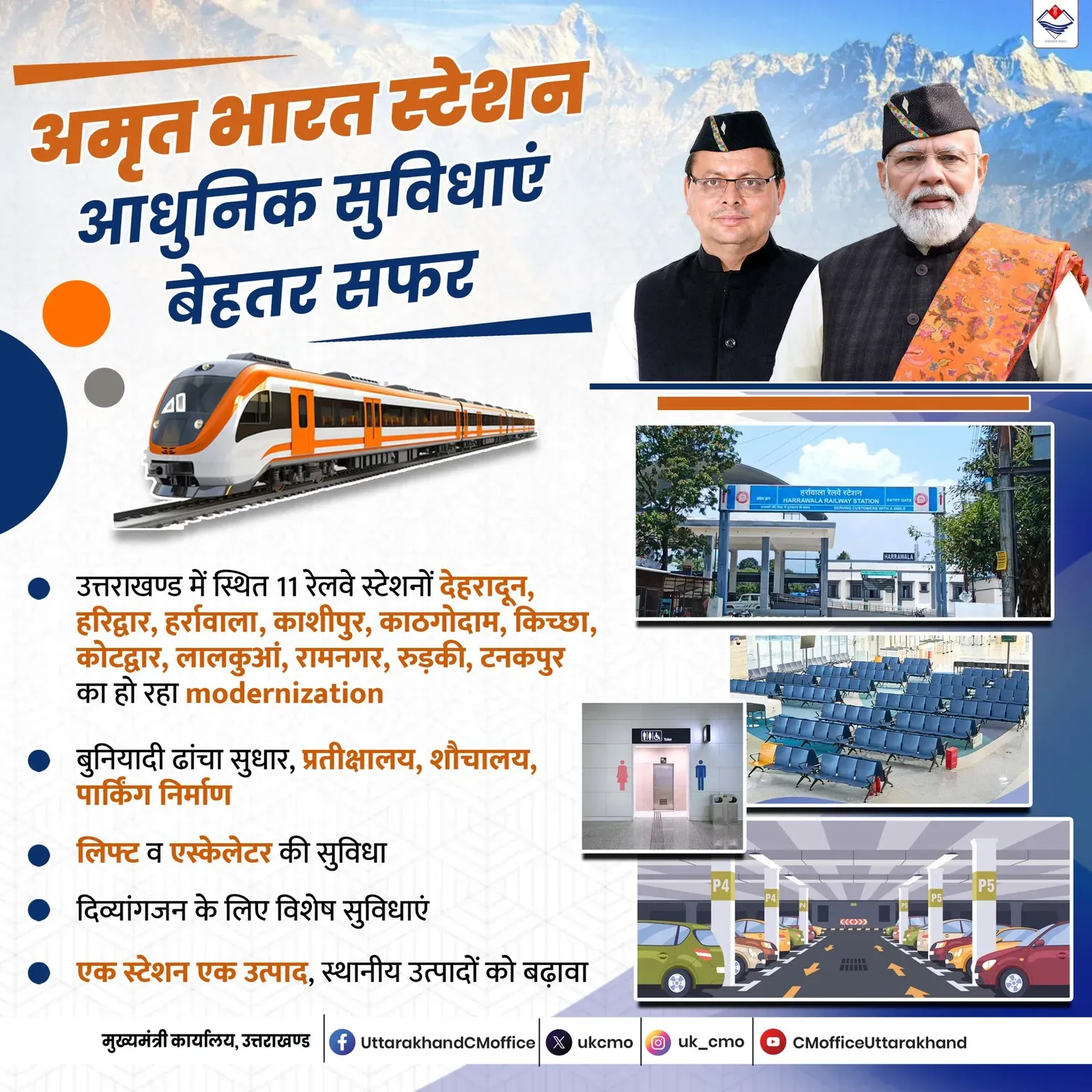 CM Office: 11 Uttarakhand Stations Being Modernised Under Amrit Bharat Scheme