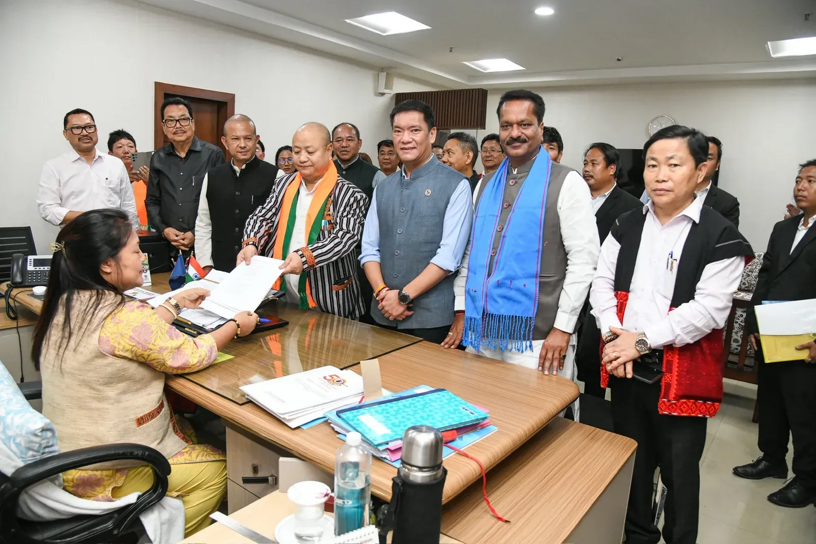 CM Pema Khandu Accompanies BJP's Tai Tagak for Rajya Sabha Nomination
