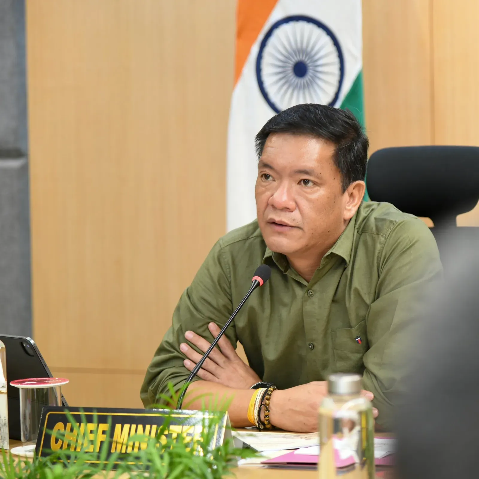CM Pema Khandu Chairs Meet for Buddha Relic Expo in Arunachal