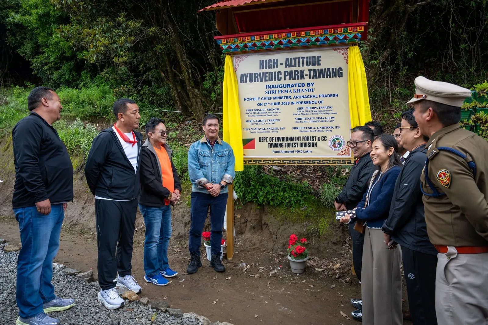 CM Pema Khandu Dedicates High Altitude Ayurvedic Park at Bomdir, Tawang