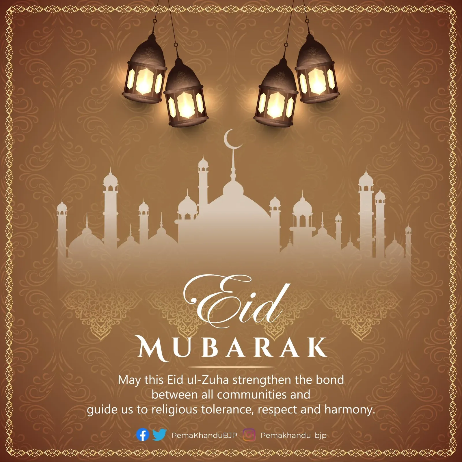 CM Pema Khandu Extends Eid al-Adha Greetings to Arunachal Pradesh