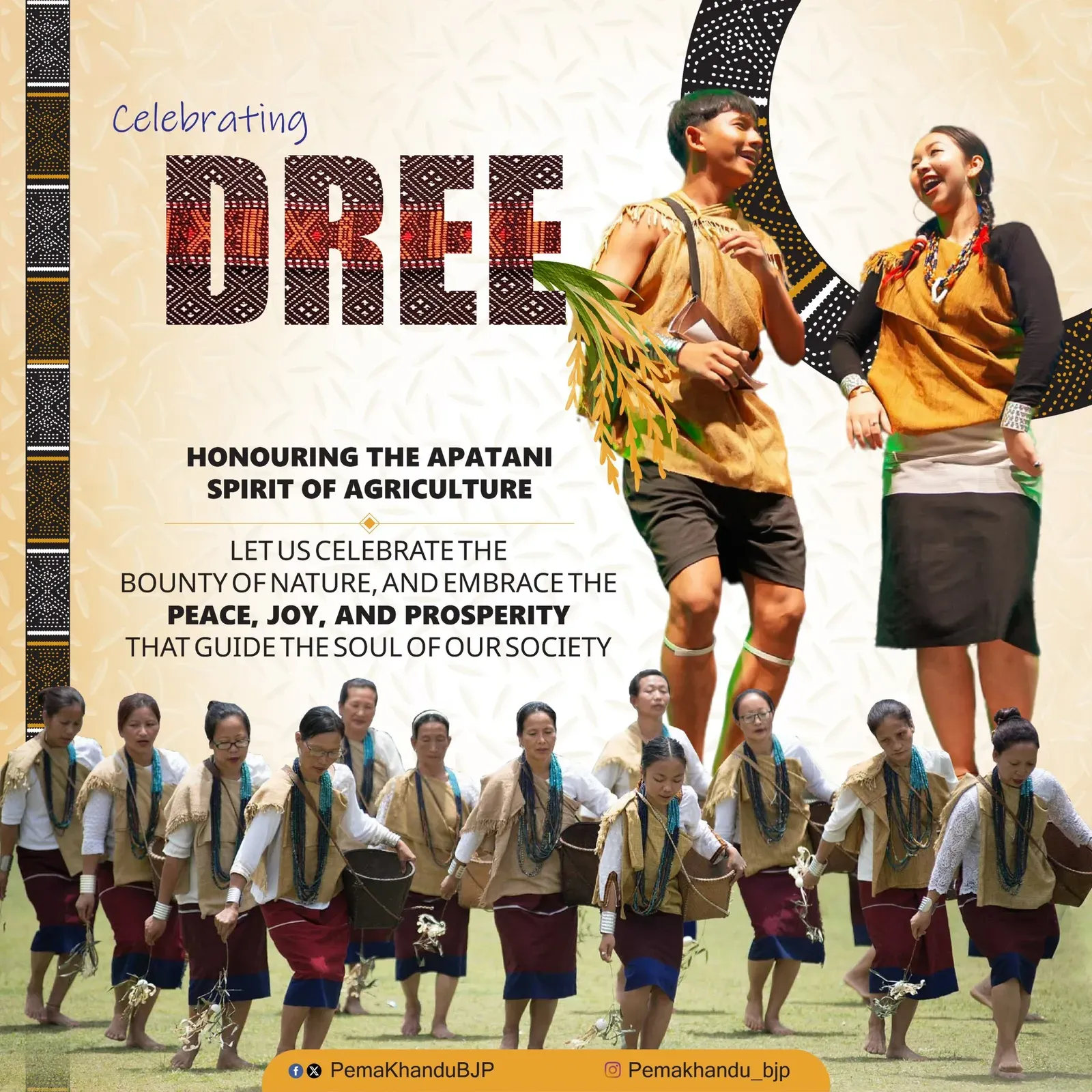 CM Pema Khandu greets Apatani community on Dree Festival
