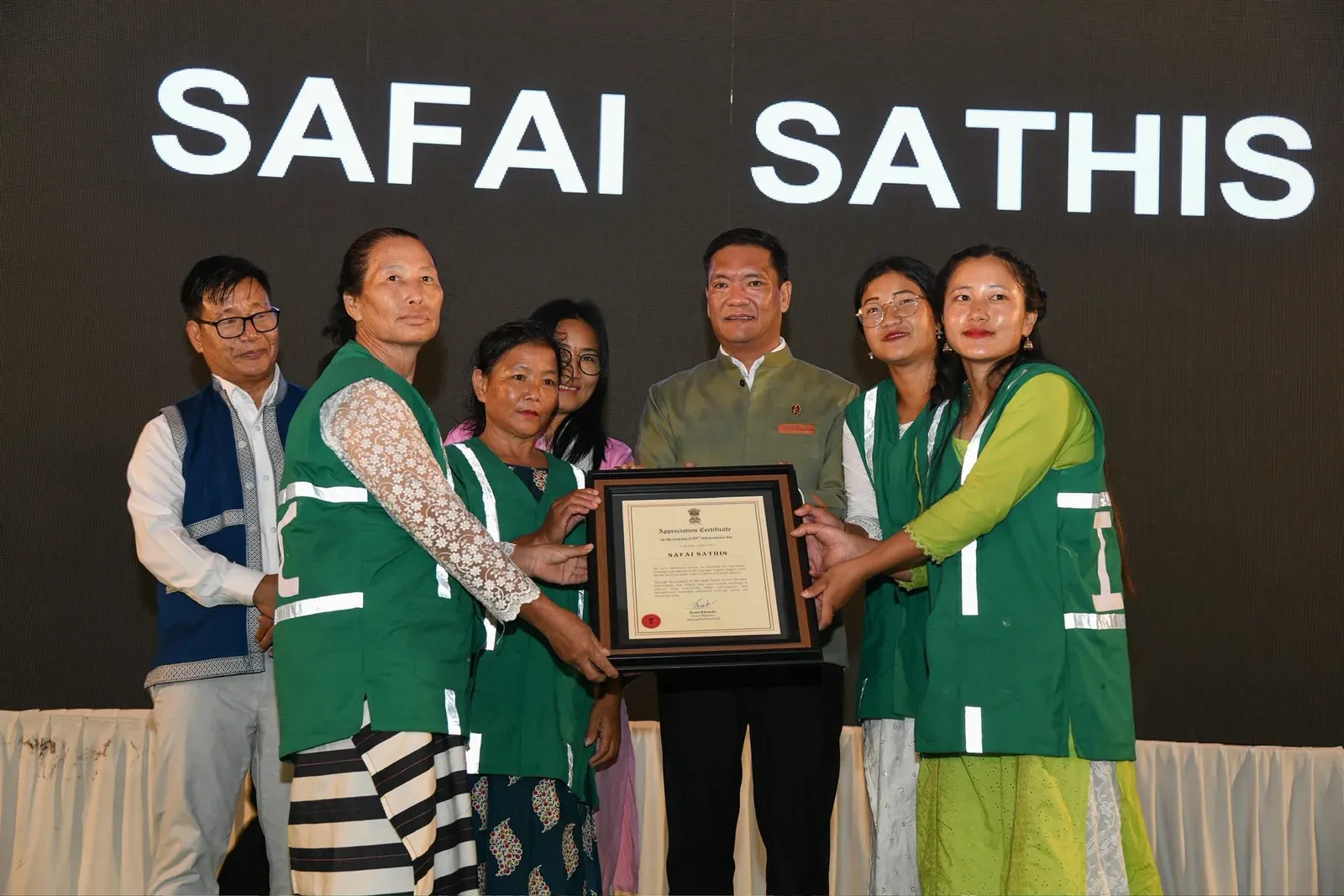 CM Pema Khandu Honours Sanitation Workers, CCTV Drive at Itanagar I-Day Event