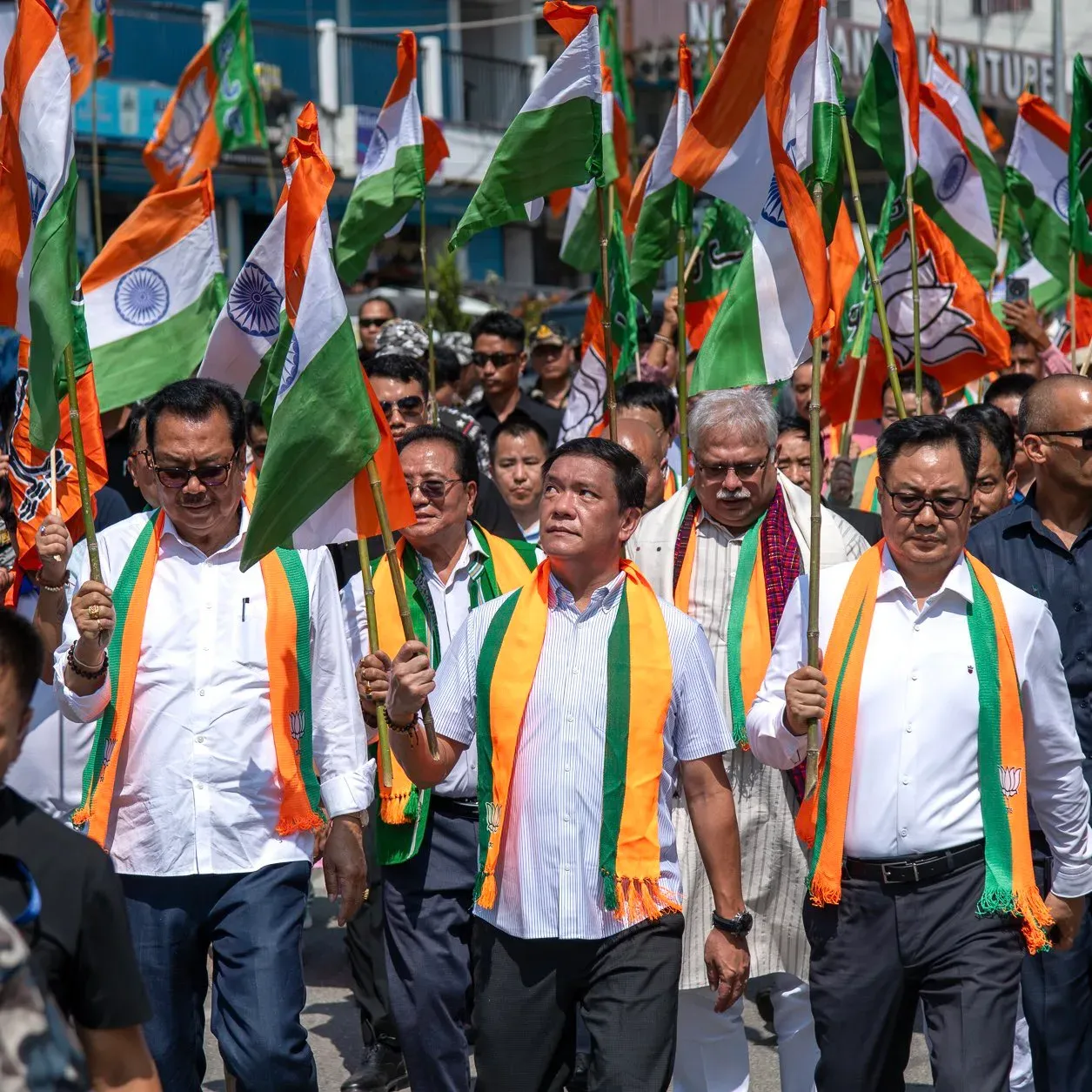 CM Pema Khandu joins Viksit Bharat Kalash Yatra in Itanagar