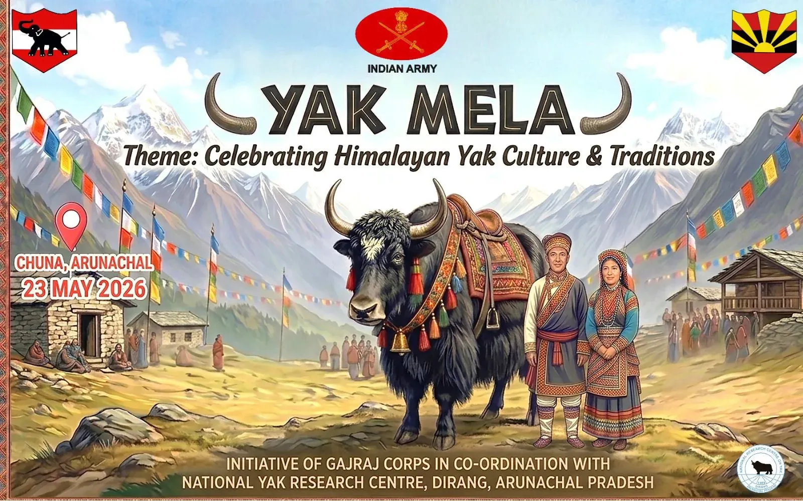 CM Pema Khandu lauds Gajraj Corps' Yak Mela 2026 at Chuna High Ground