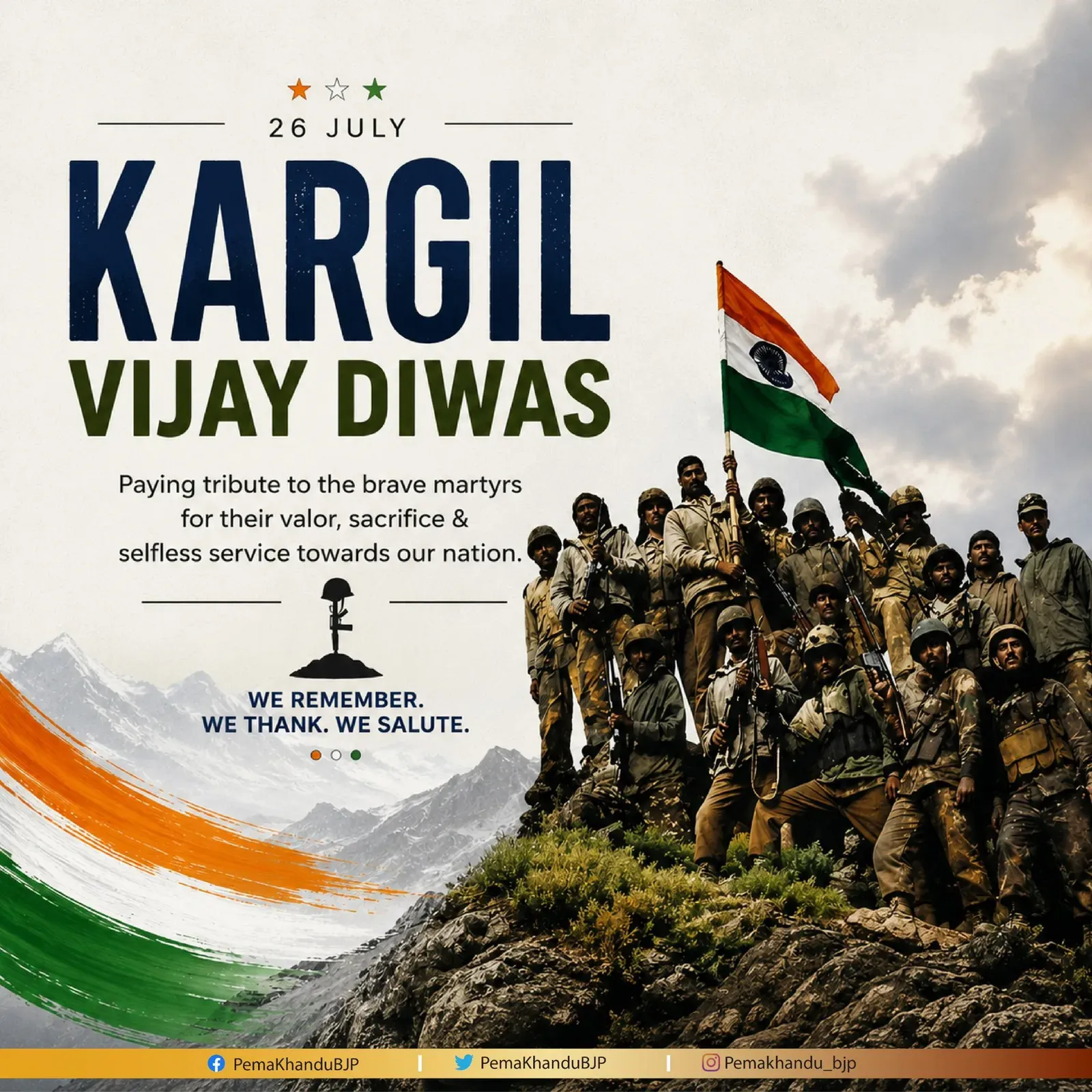 CM Pema Khandu Pays Tribute on Kargil Vijay Diwas