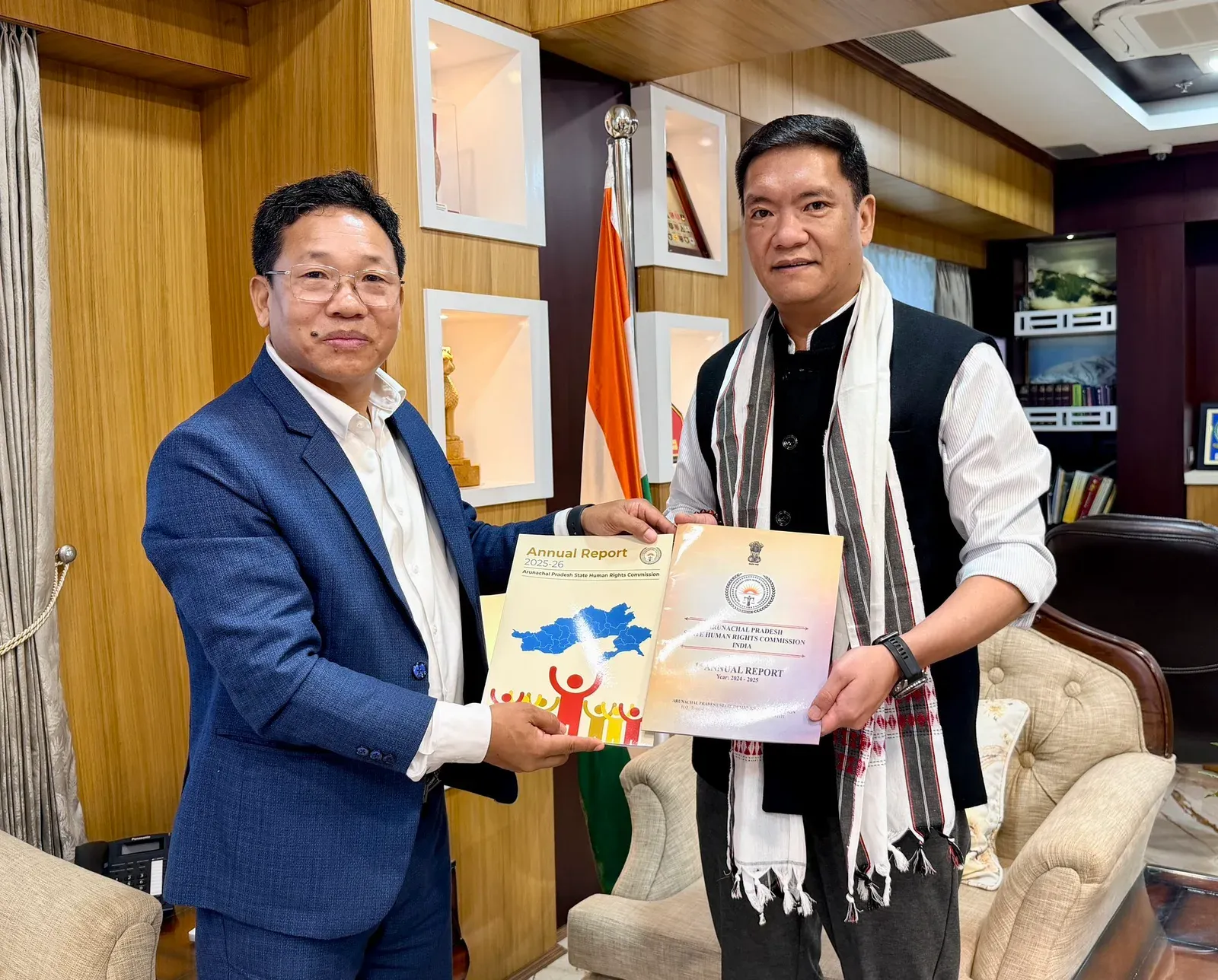 CM Pema Khandu receives APSHRC Annual Report 2025-26