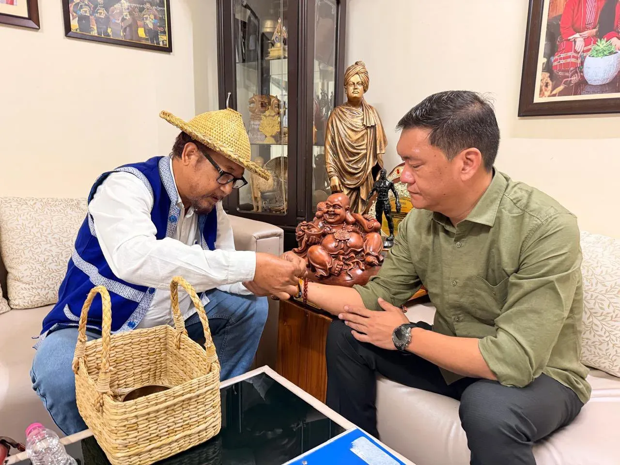 CM Pema Khandu receives sacred Galo blessing in Arunachal