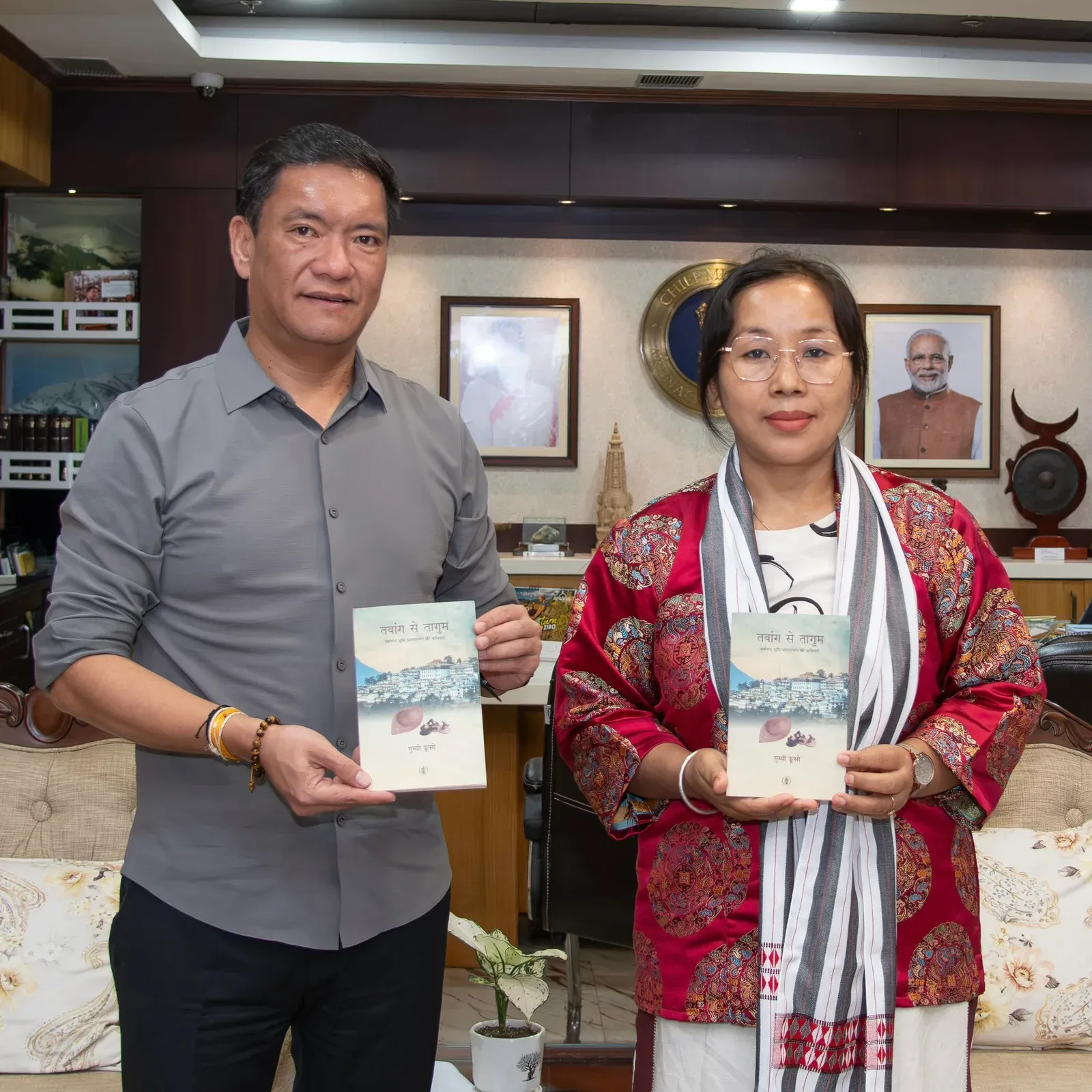 CM Pema Khandu releases poetry book on Arunachal's culture
