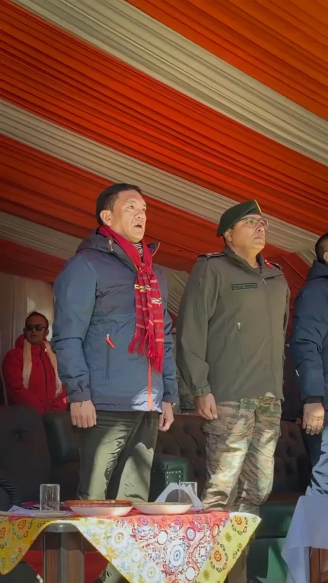 CM Pema Khandu Shares Vande Mataram at 4,004m Indo-Tibet Border