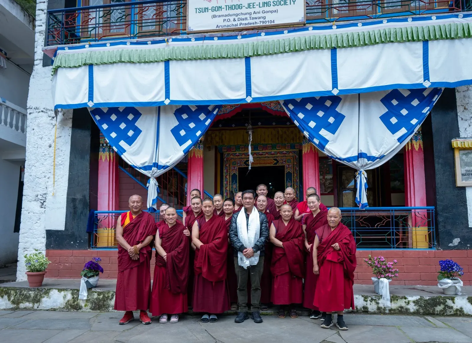 CM Pema Khandu Visits Historic Brahmadungchung Ani Gompa in Tawang