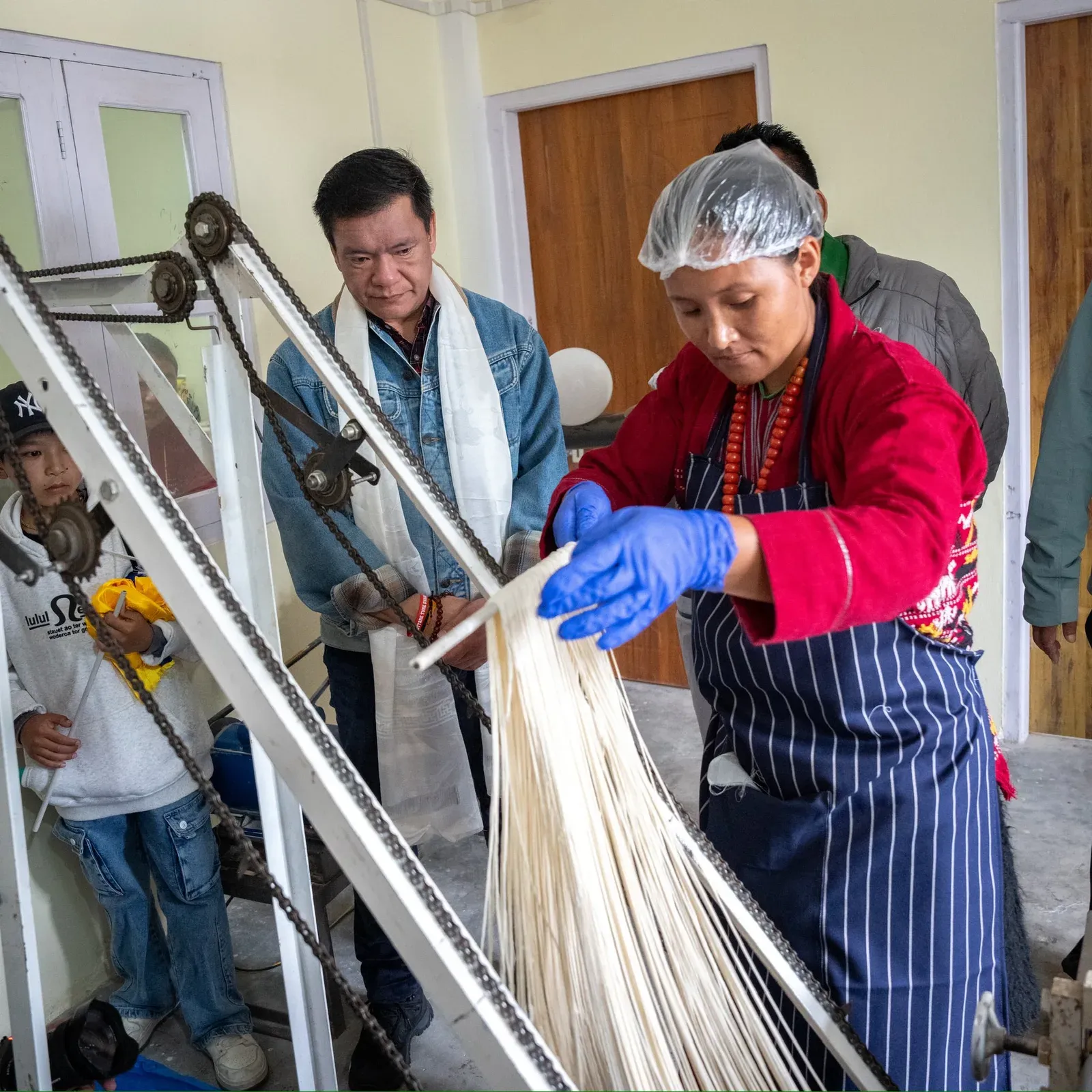 CM Pema Khandu Visits VDVK Noodle Unit at Jang, Tawang