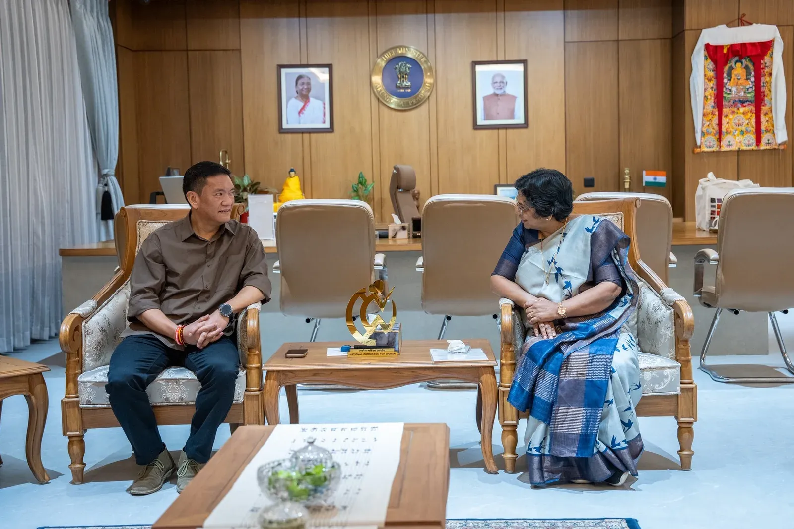 CM Pema Khandu Welcomes NCW Chief to Arunachal Pradesh