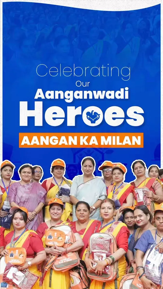 CM Rekha Gupta Celebrates Anganwadi Workers at Poshan Maah Event