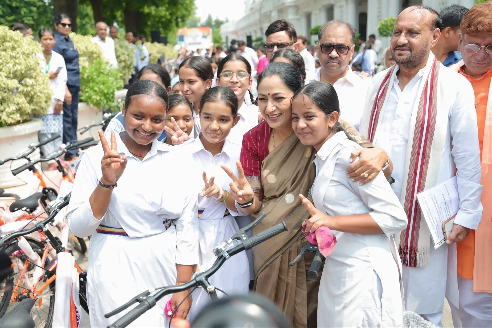 CM Rekha Gupta hands cycles to 200 girls under Vidya Vahini