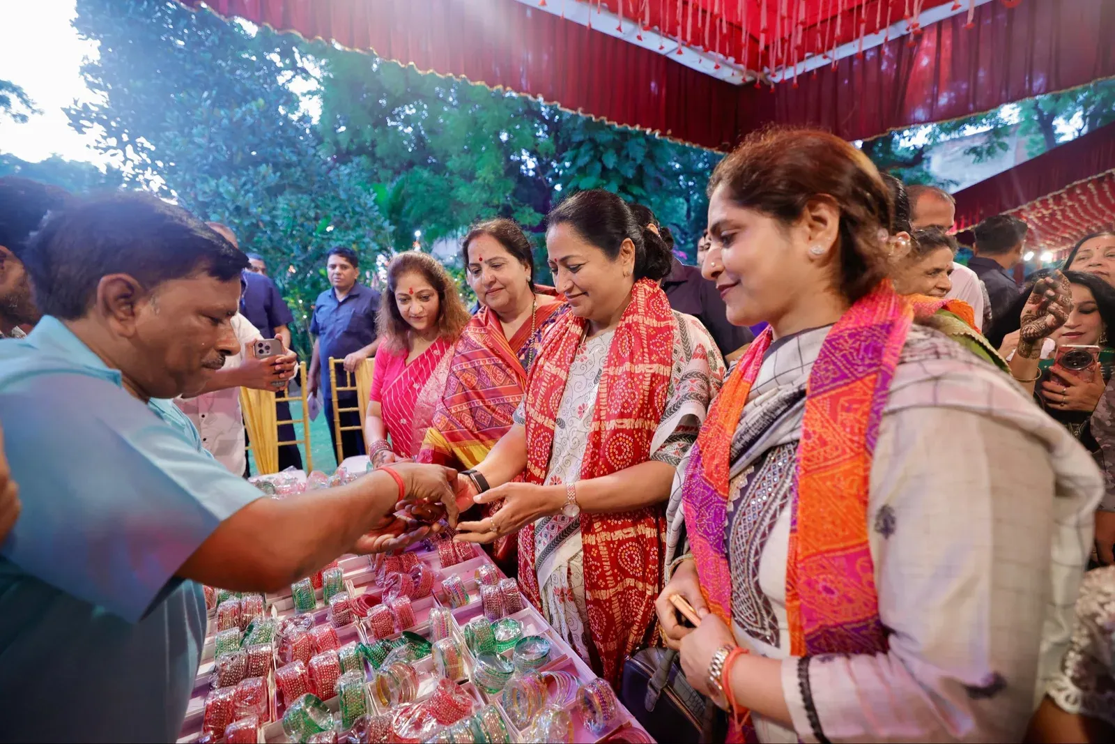 CM Rekha Gupta joins Hariyali Teej celebrations at Delhi Mayor's residence