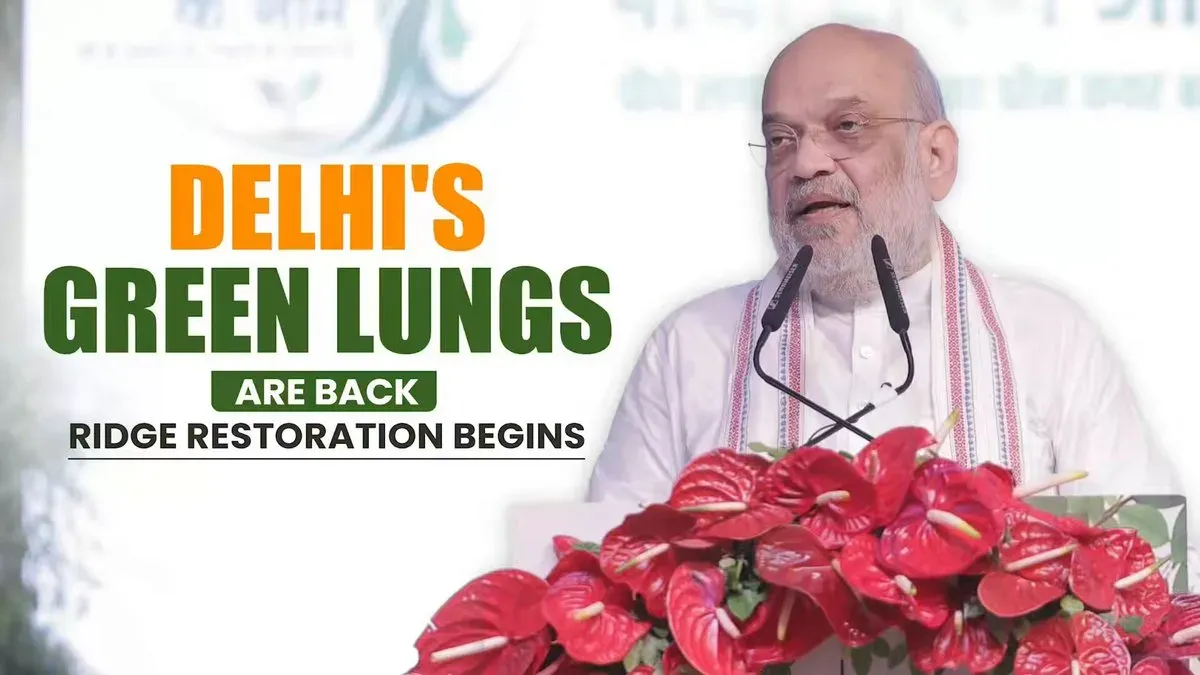 CM Rekha Gupta Kicks Off Delhi Ridge Afforestation Drive
