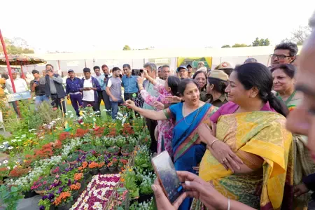 Delhi CM Rekha Gupta Celebrates Kitchen Garden Initiative at 59th Flower Show
