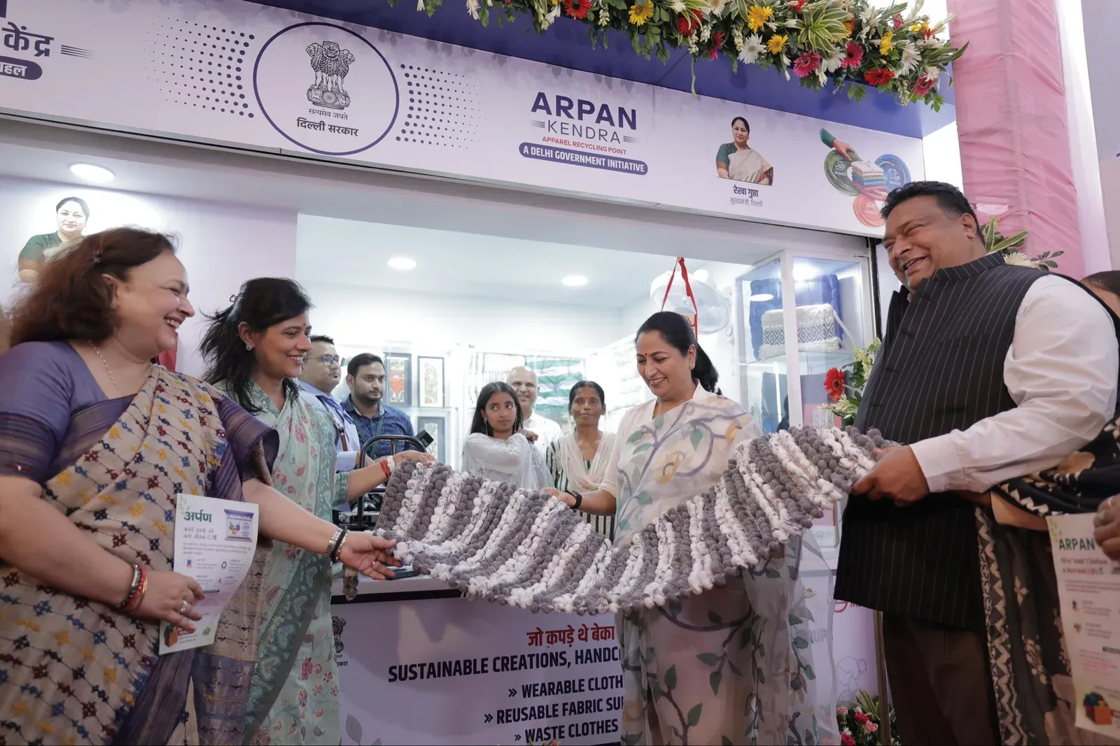 CM Rekha Gupta launches 'Arpan' cloth donation drive at Delhi Metro