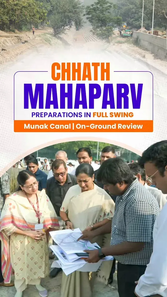 CM Rekha Gupta Reviews Munak Canal Revamp Ahead of Chhath