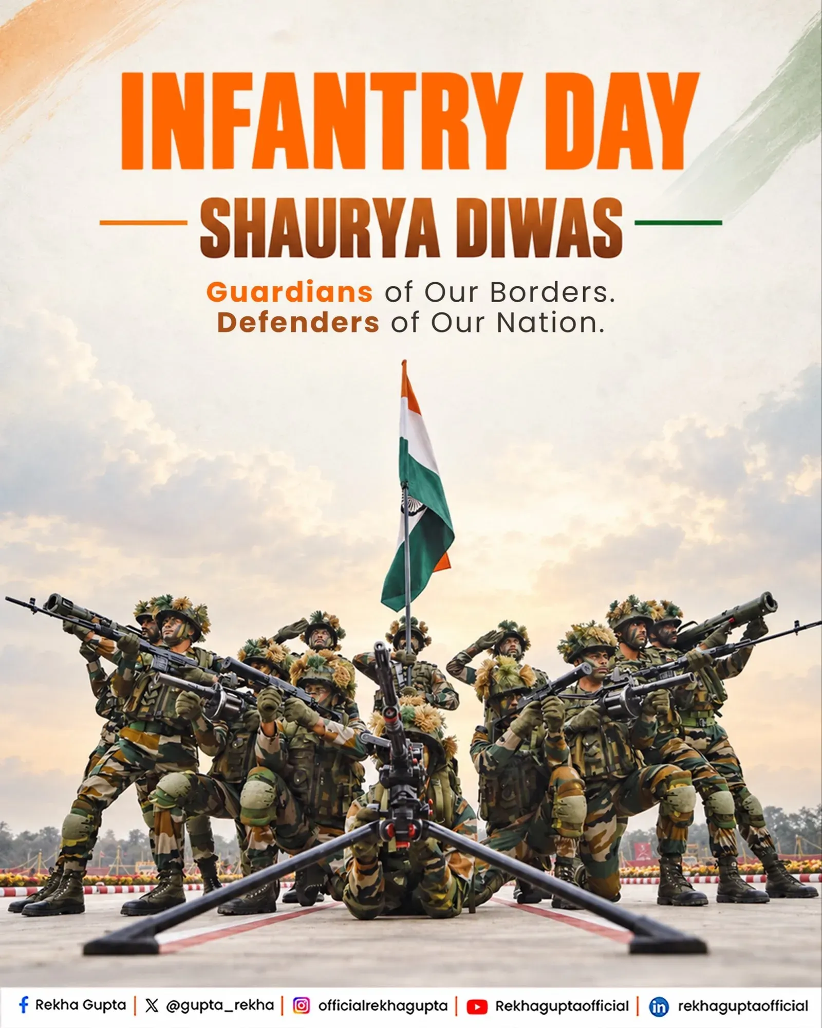 CM Rekha Gupta Salutes Infantry on Shaurya Diwas 2026