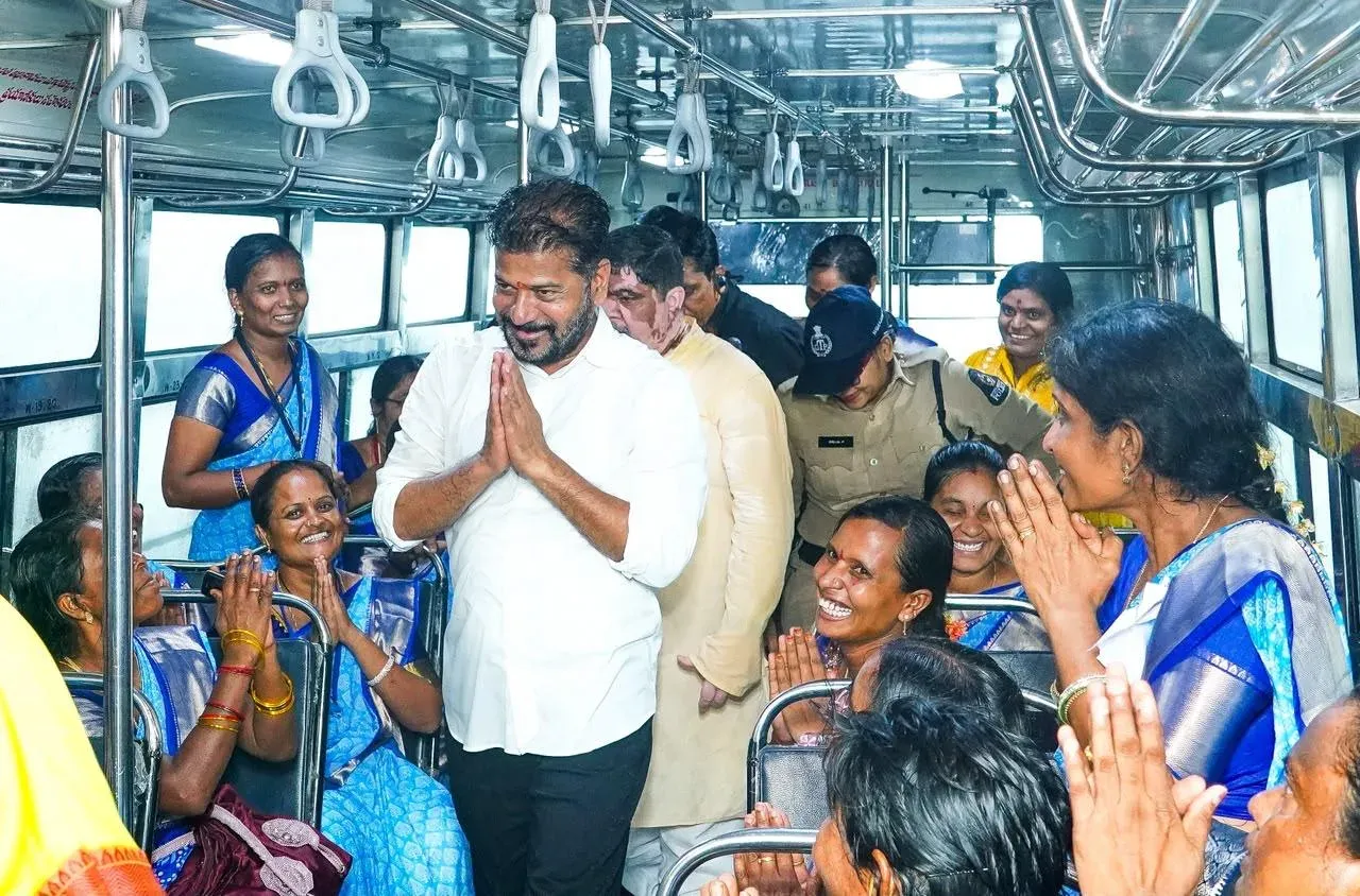 CM Revanth Reddy flags off 553 MMS buses for women entrepreneurs