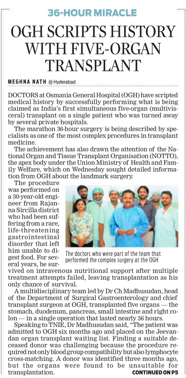 CM Revanth Reddy Hails OGH Team for Surgery Milestone