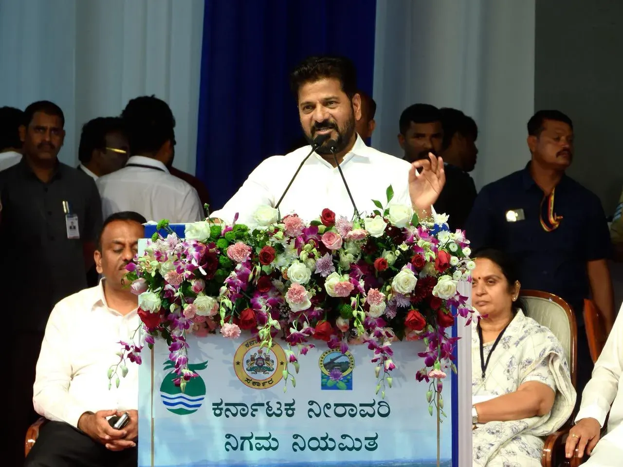 CM Revanth Reddy joins Tungabhadra Dam spillway inauguration