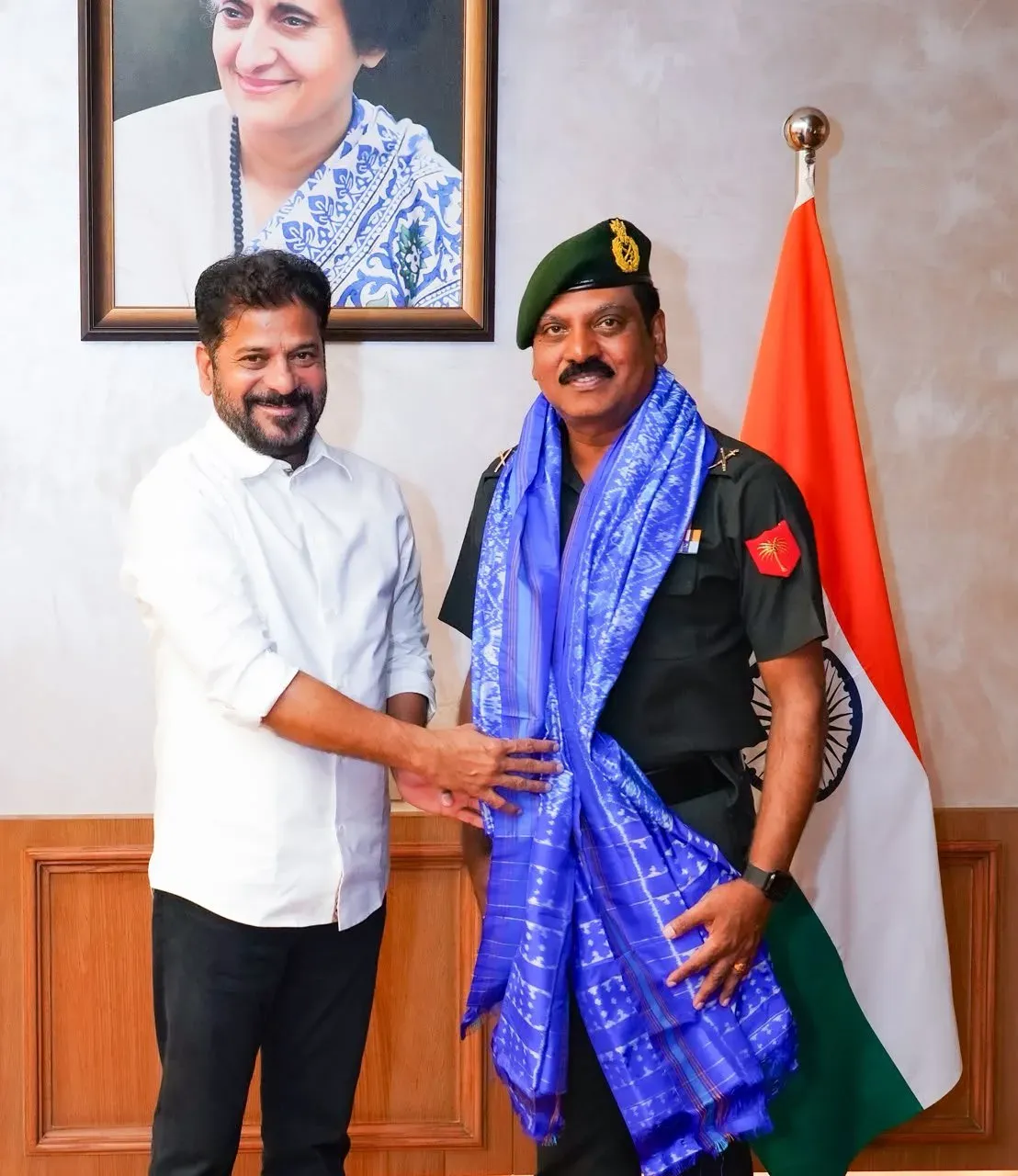 CM Revanth Reddy Meets Army's TASA Commander in Hyderabad