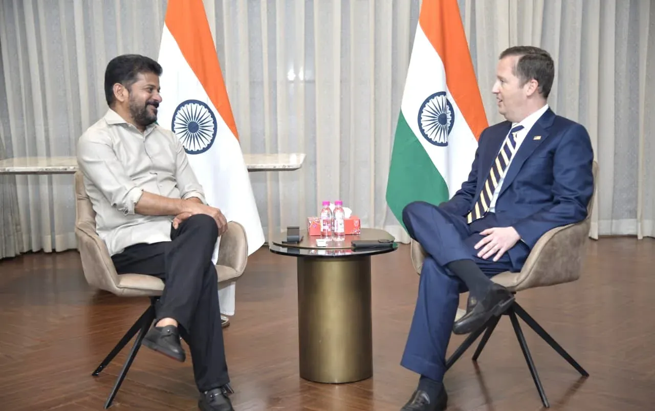 CM Revanth Reddy meets US Ambassador Sergio Gor in Hyderabad