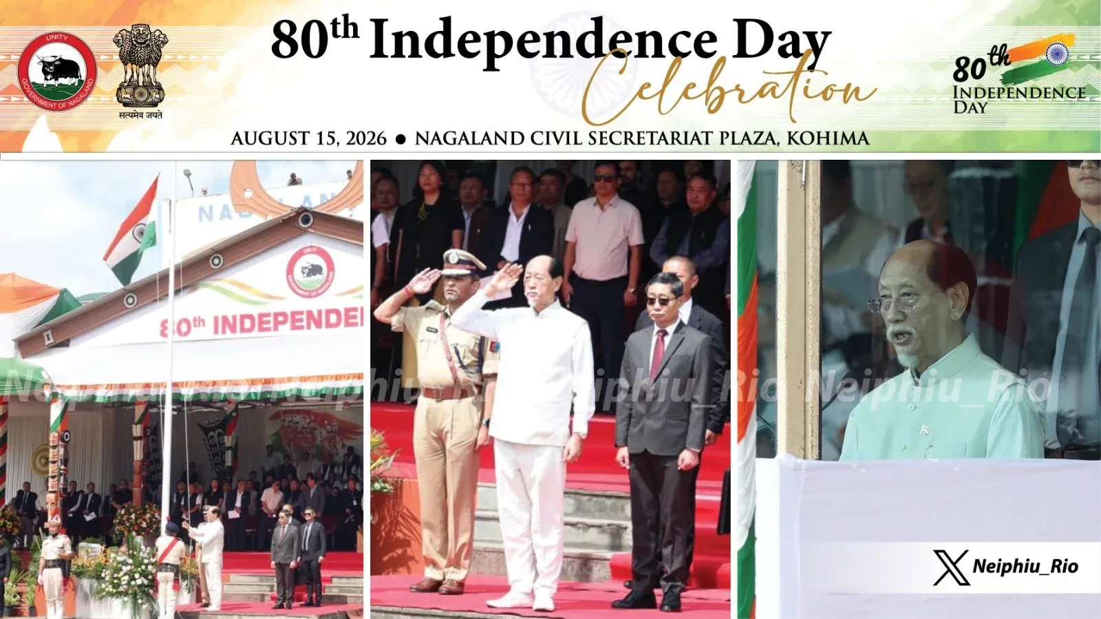 CM Rio addresses Nagaland's 80th Independence Day at Kohima