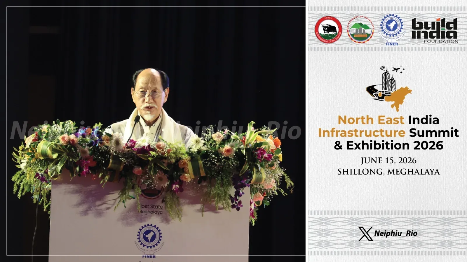 CM Rio addresses NE India Infrastructure Summit 2026 in Shillong