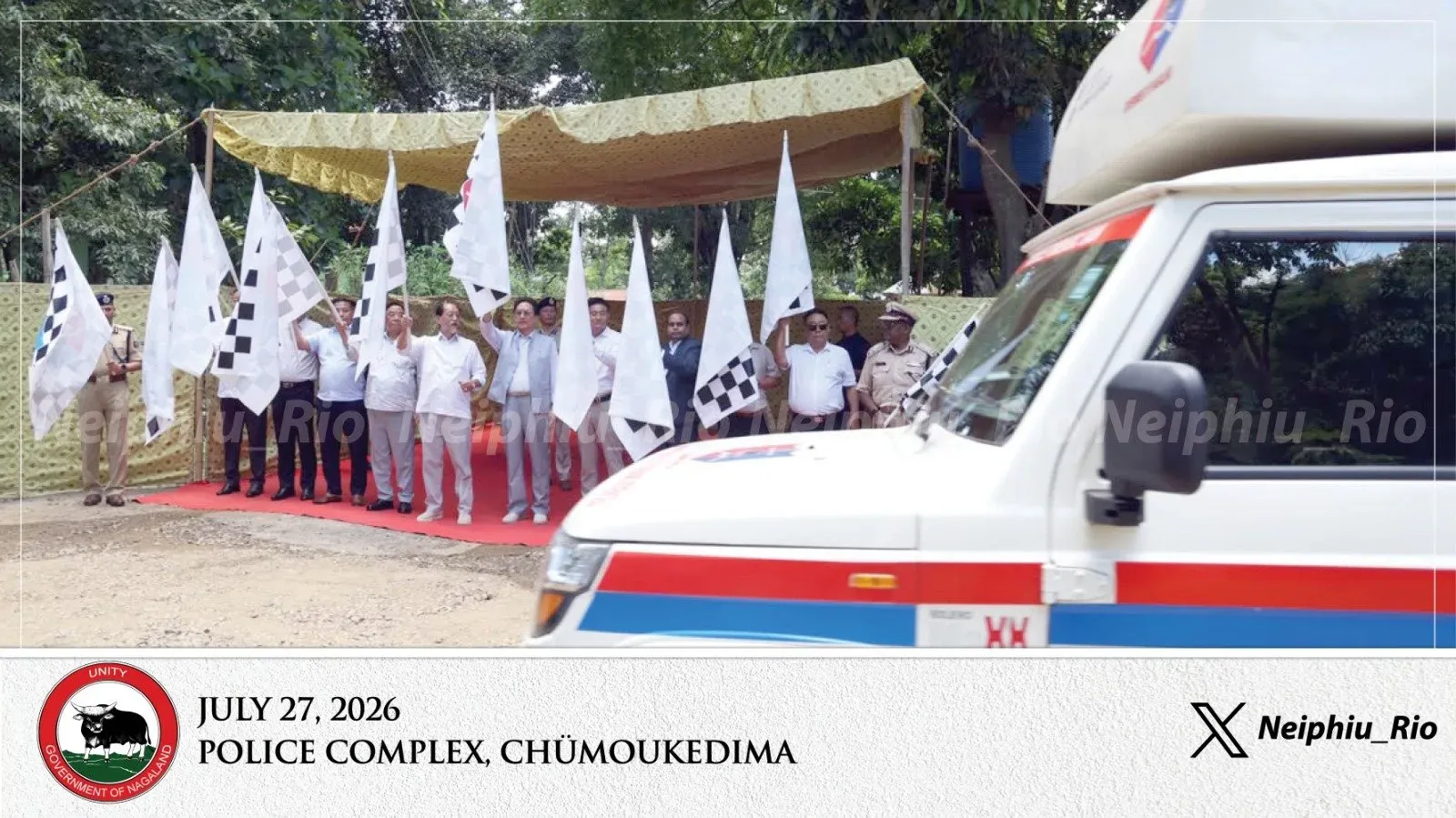 CM Rio flags off 549 new vehicles for Nagaland Police