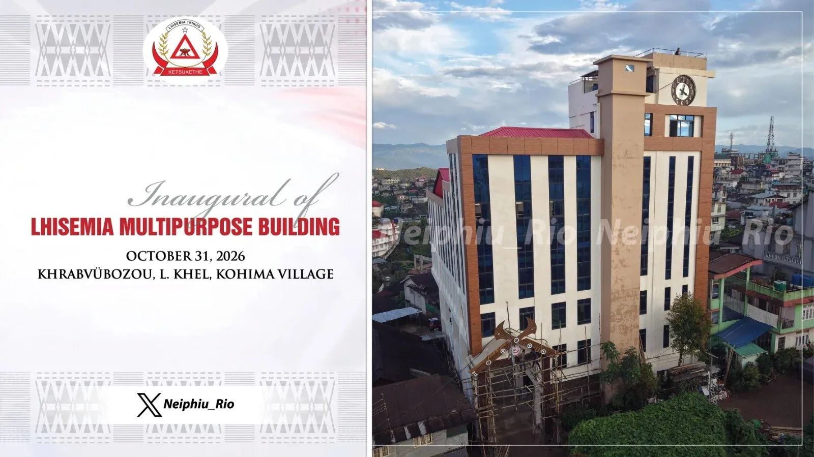CM Rio Inaugurates Lhisemia Multipurpose Building in Nagaland