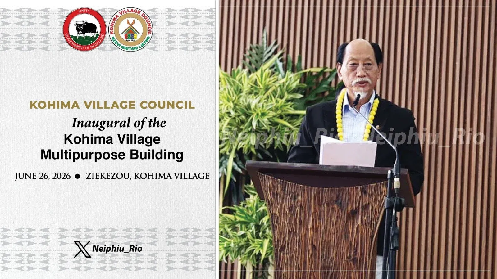 CM Rio: New Hall Built for All Nagas, Not Just One Village
